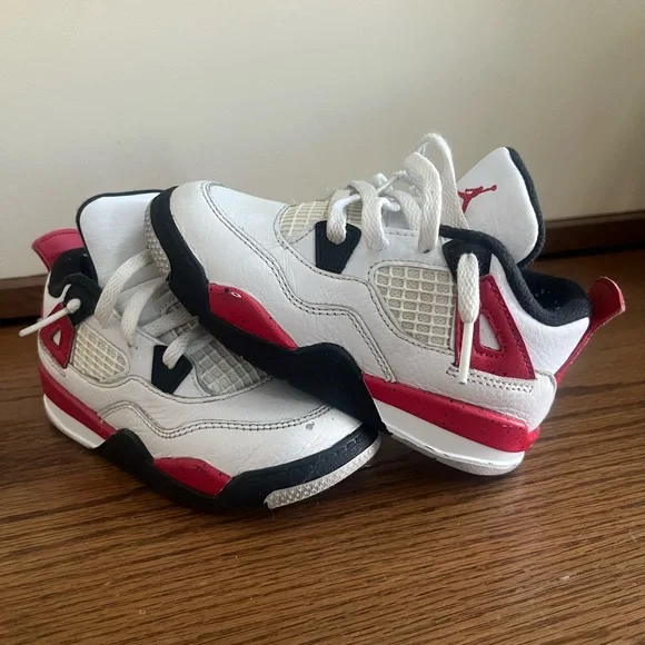 Jordan Kids - Jordan Retro 4 Red Cement Sz 10 - Picture 4 of 9